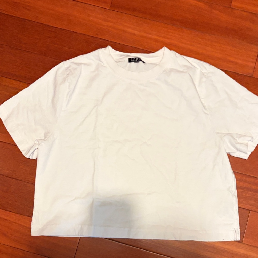 J. Crew White Short-Sleeve Crewneck Tee